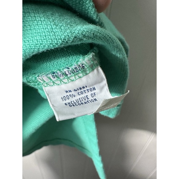 Polo Ralph Lauren Shirt Mens Small Teal Green Short Sleeve Pique Cotton Polo - Picture 4 of 7